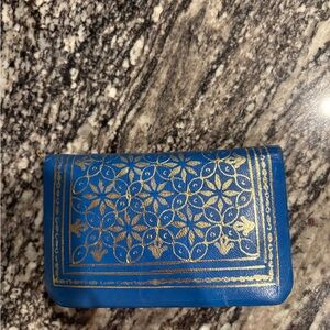 Coin wallet vintage pre 1970s I believe. Pride and prejudice insp. Blue gold